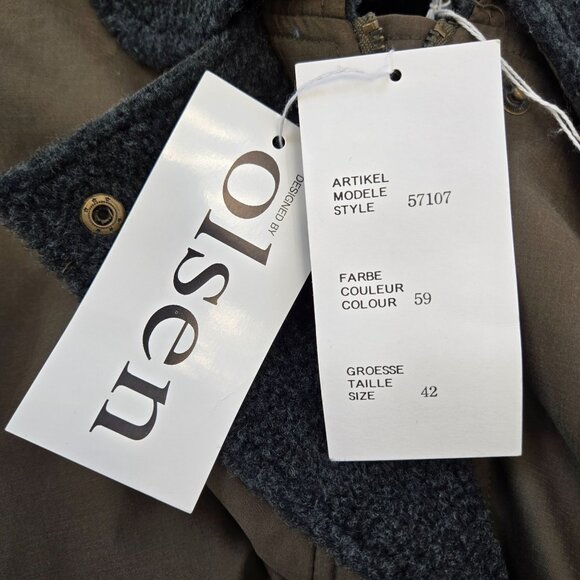 NWT Olsen Sherpa Fleece Lined Utility Barn Jacket Size 42/US XL/2XL - Picture 4 of 8